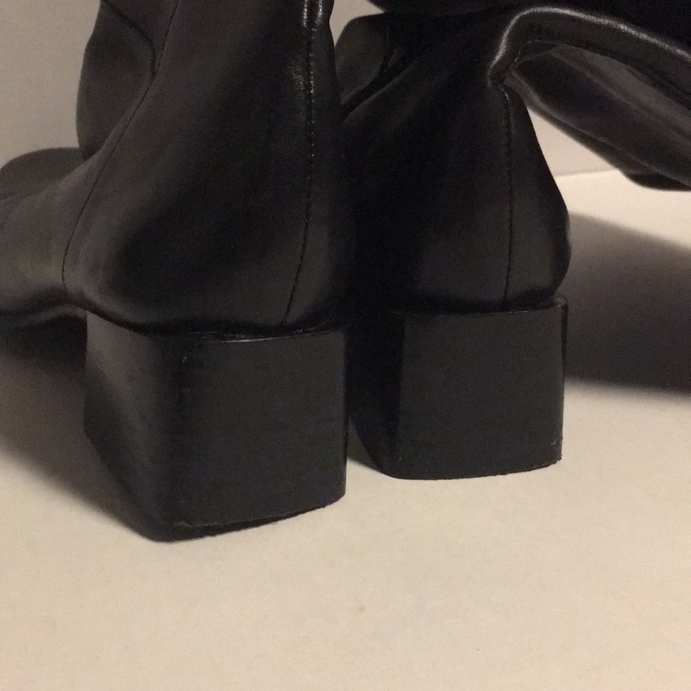 Enzo Angiolini Y-CECE black heeled leather boots, inside zip, 12”girth, size 6.5 - Picture 4 of 11